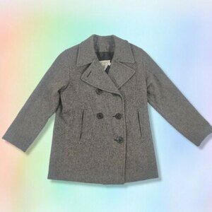 Vintage J Percy for Marvin Richards Wool Peacoat Grey Womens petite‎ 8